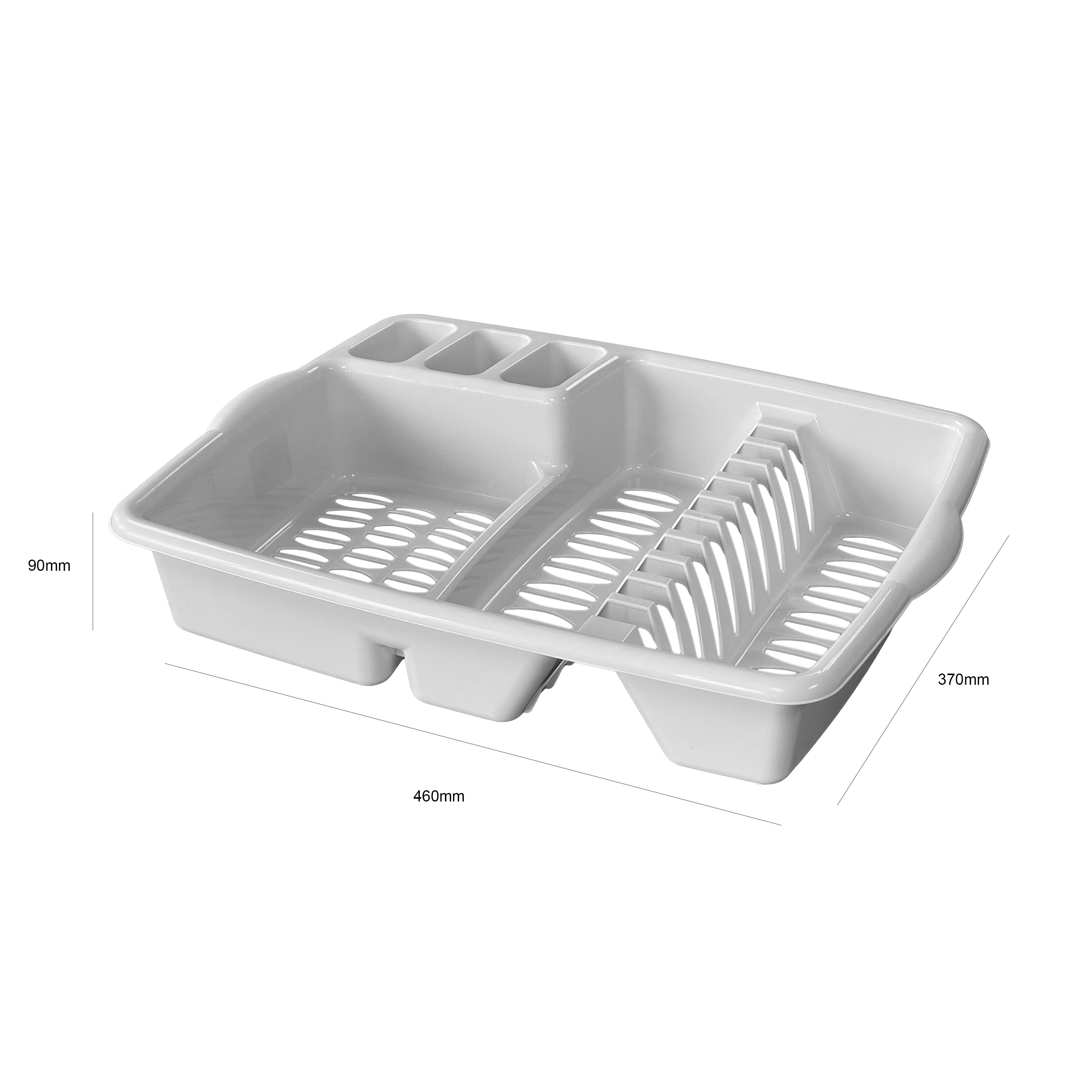 Thumbs Up Grey Rectangular Dish drainer rack, (W)370mm