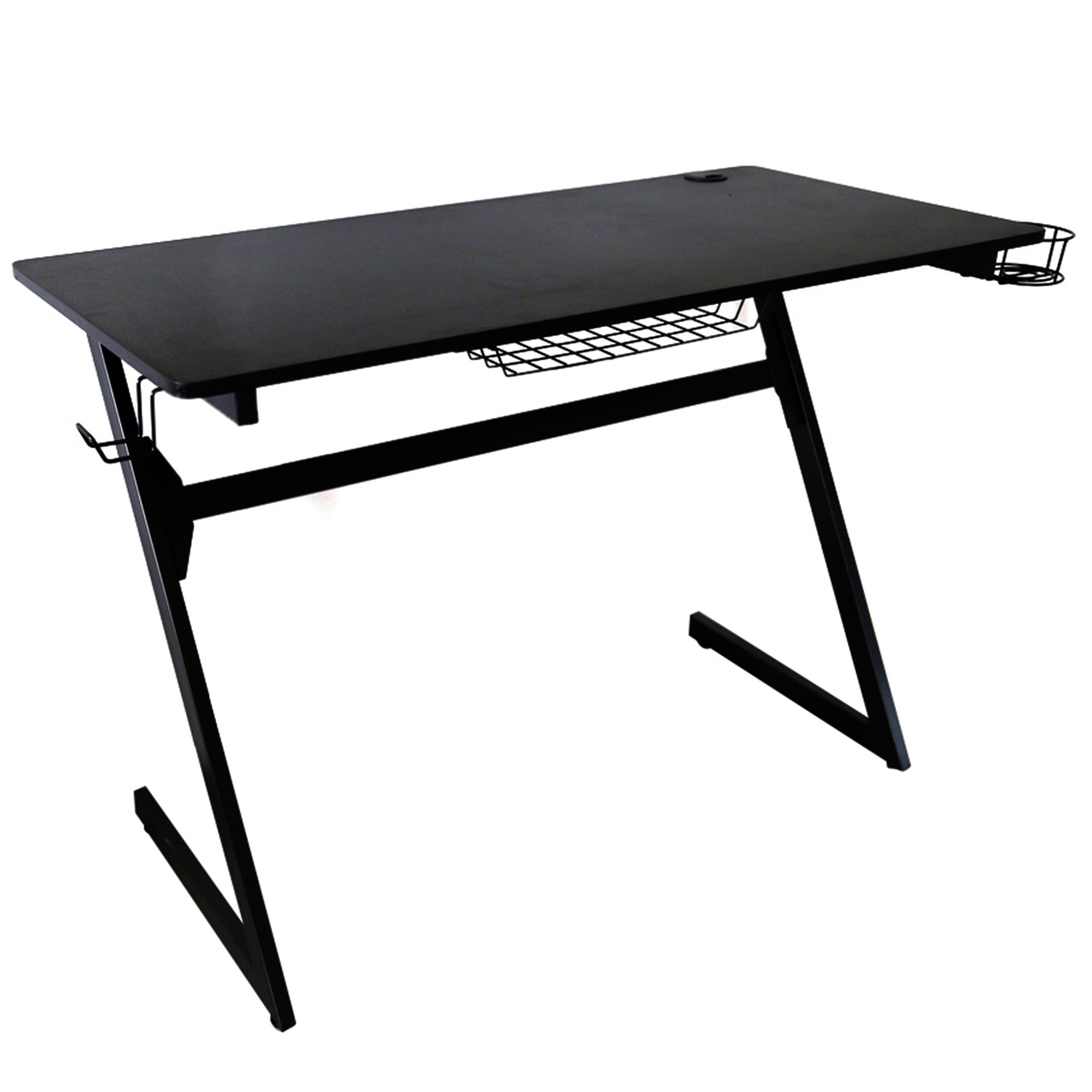 Thunya Matt black Gaming desk (H)75cm (W)127cm (D)50.5cm