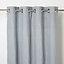 Tiga Blue grey Plain Unlined Eyelet Curtain (W)167cm (L)228cm, Single