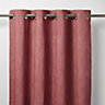 Tiga Red Plain Unlined Eyelet Curtain (W)167cm (L)228cm, Single