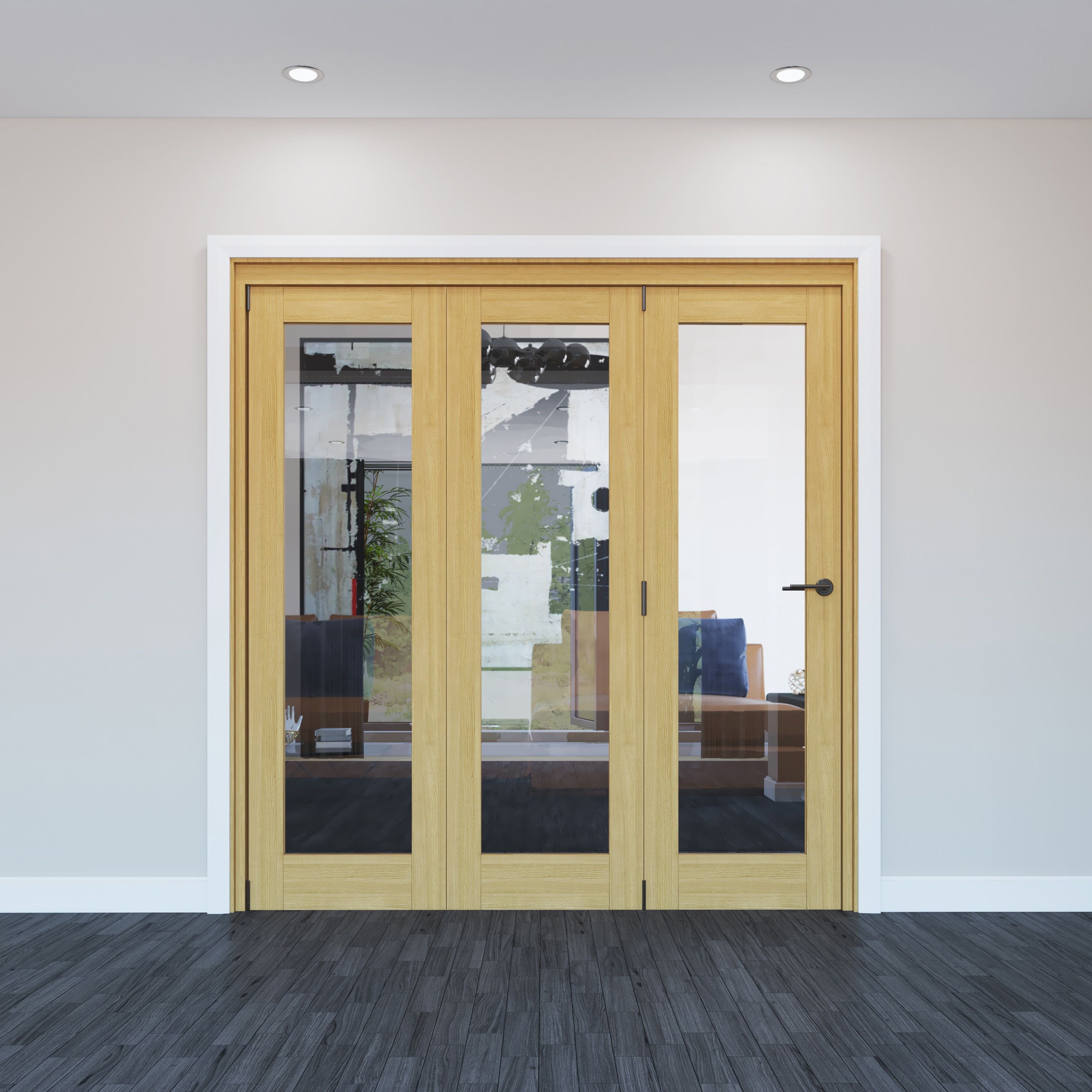 Timber Internal Bi-fold Door set, (H)2060mm (W)1673mm