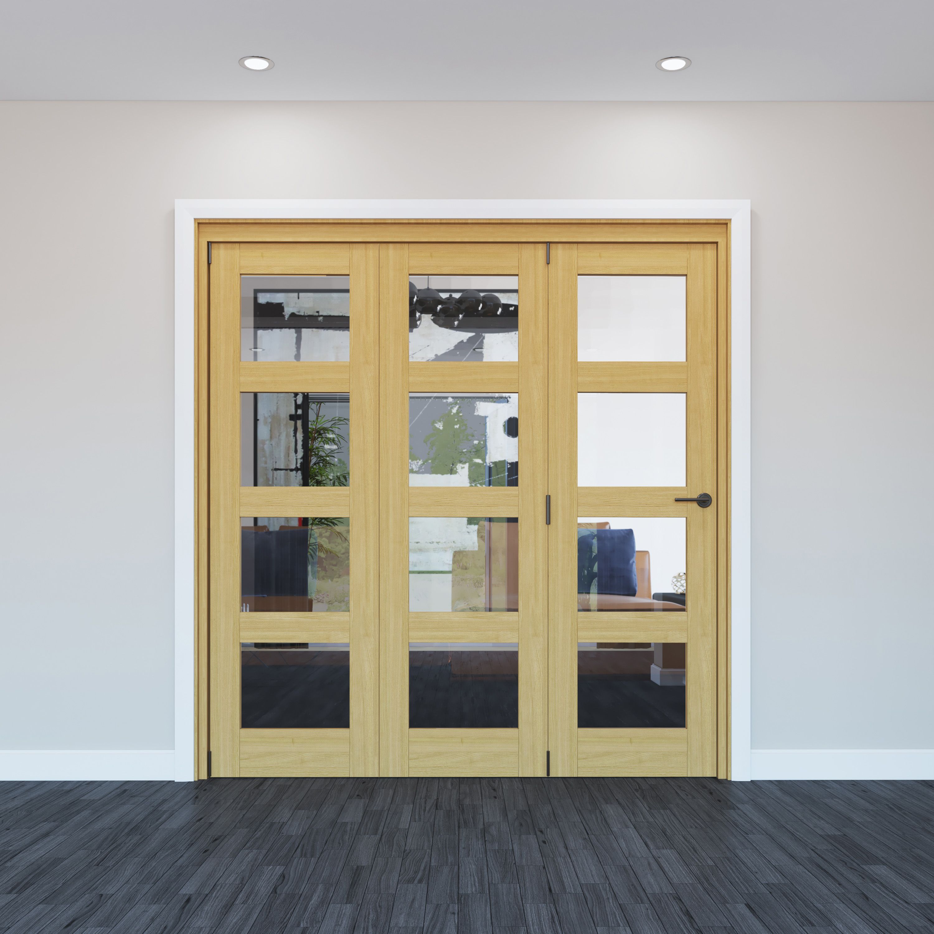 Timber Internal Bi-fold Door set, (H)2060mm (W)1673mm