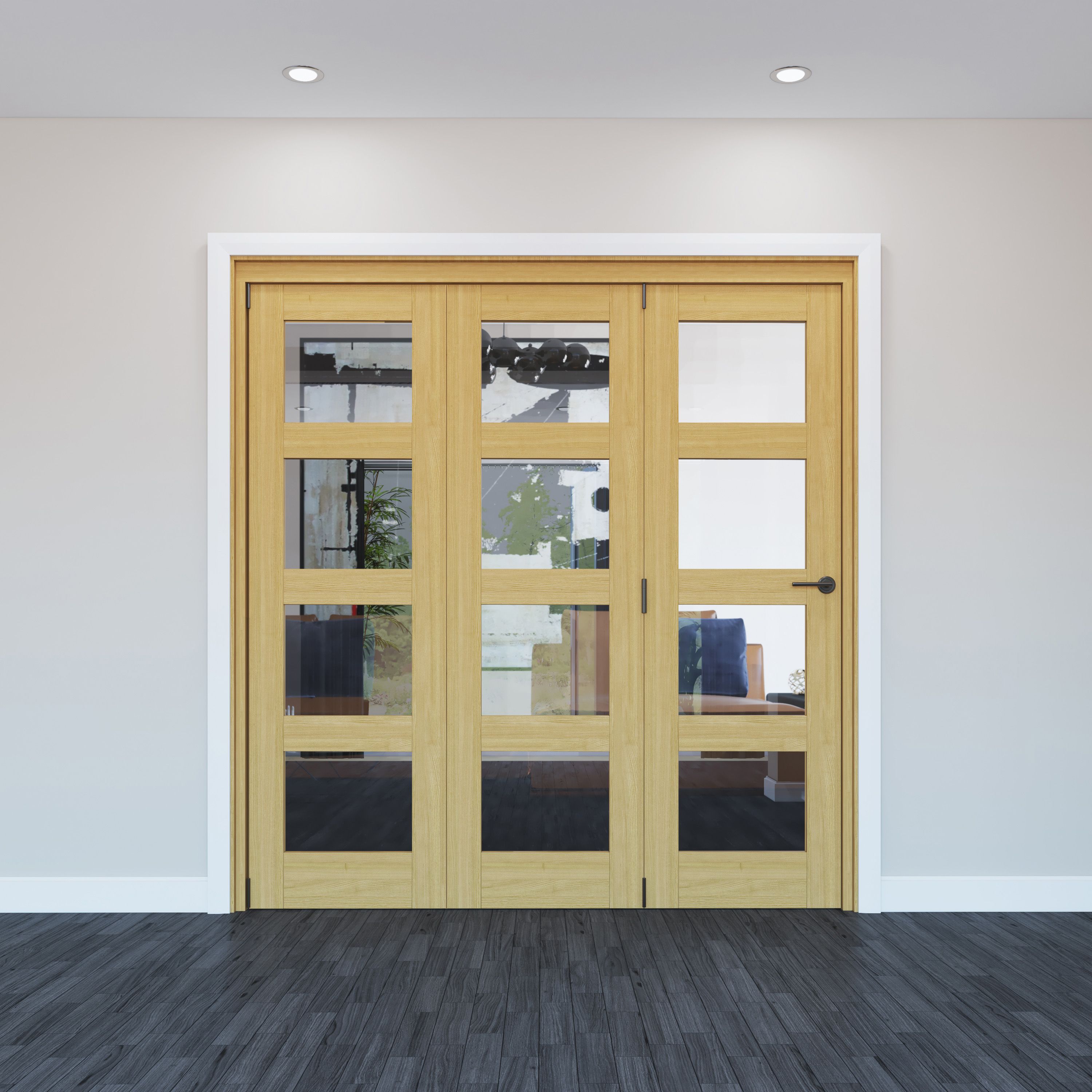 Timber Internal Bi-fold Door set, (H)2060mm (W)1793mm