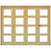 Timber Internal Bi-fold Door set, (H)2060mm (W)2369mm