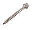Timco Hex Flange Steel Screw (Dia)6.7mm (L)75mm, Pack of 25