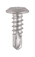 Timco Zinc-plated Carbon steel (C1018) Screw (Dia)4.8mm (L)16mm, Pack of 200