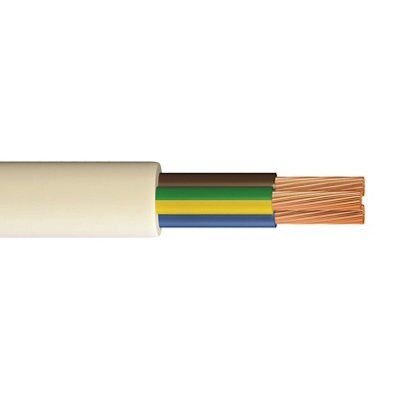 Time 3093Y White 3-core Heat resistant Flexible Cable 2.5mm² x 25m