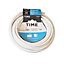 Time 3093Y White 3-core Resistant to heat Cable 0.75mm² x 10m