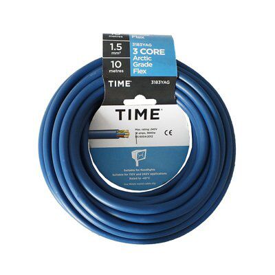Time Blue 3-core Arctic Cable 1.5mm² x 10m