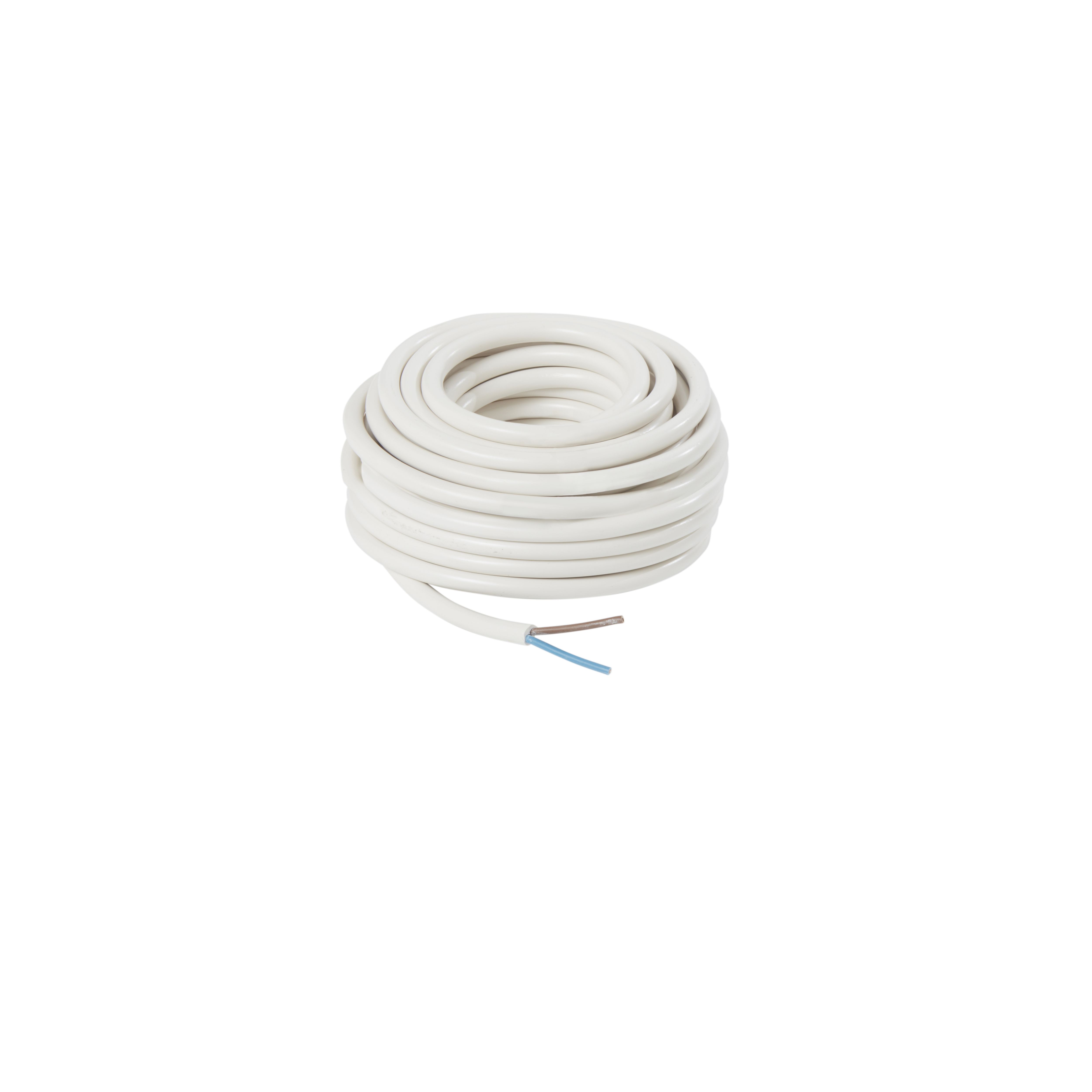Time White 2-core Flexible Cable 1.5mm² x 10m