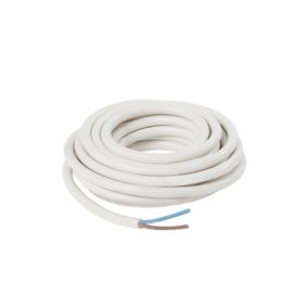 Time White 2-core Flexible Cable 1.5mm² x 5m