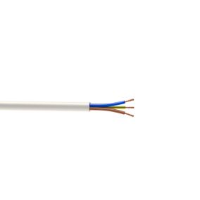 Time White Heat resistant 3-core Flexible Cable 1.5mm² x 5m