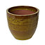 Tiwlip Green Ceramic Ribbed Round Plant pot (Dia)27cm