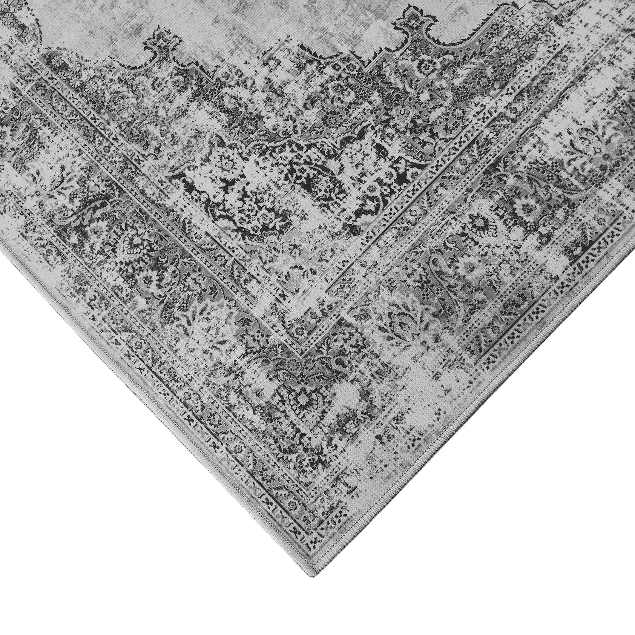 Tokyo Grey Medallion Medium Rug, (L)160cm x (W)120cm