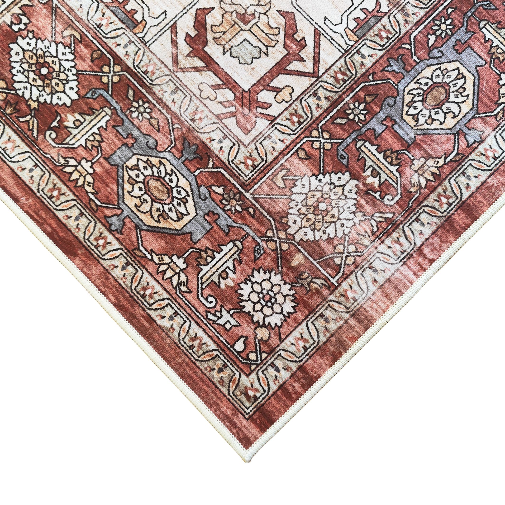 Tokyo Red Medallion Medium Rug, (L)160cm x (W)120cm