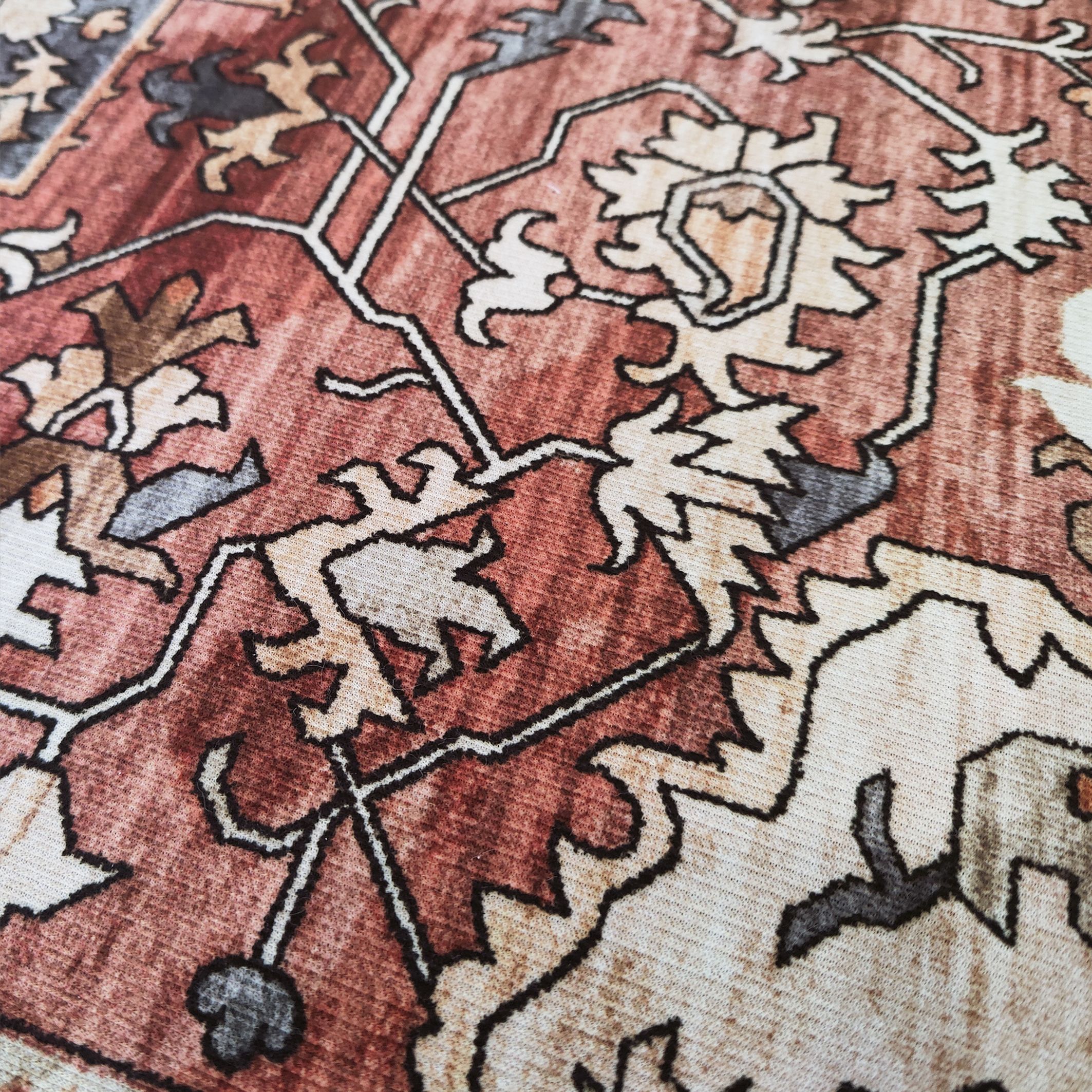 Tokyo Red Medallion Medium Rug, (L)160cm x (W)120cm
