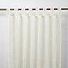 Tolok Ivory Horizontal stripe Unlined Tab top Voile curtain (W)140cm (L)260cm, Single