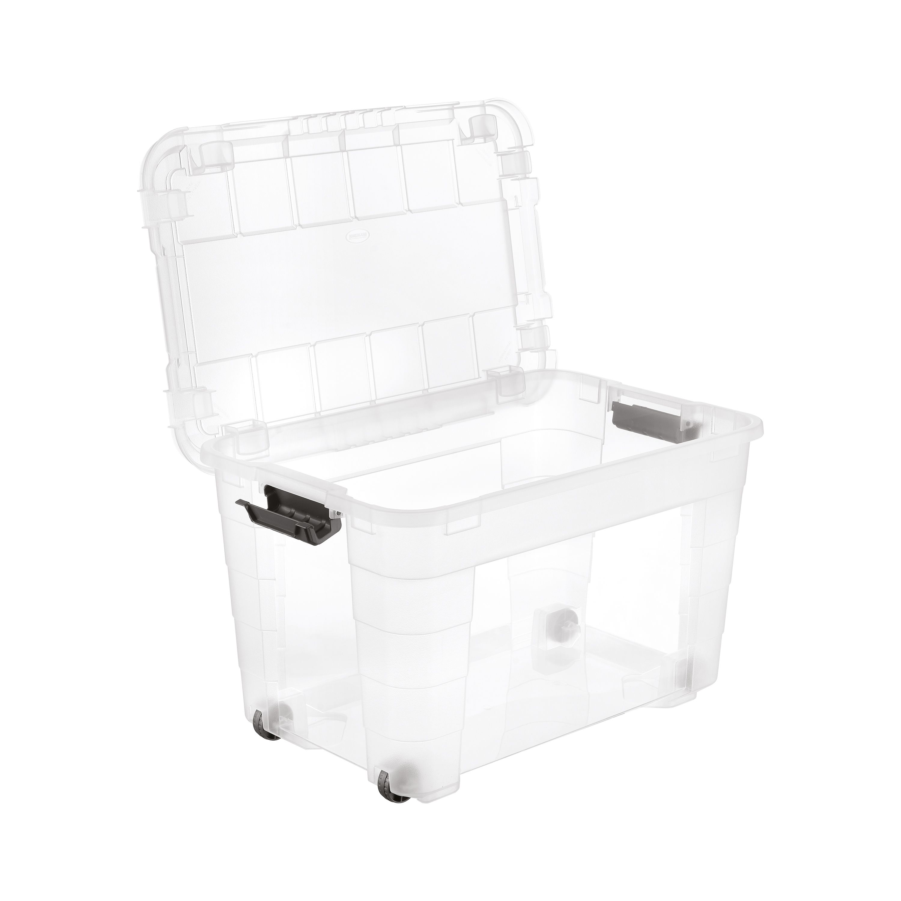 Tontarelli Flip & Store 60L Stackable Wheeled Storage box with Lid