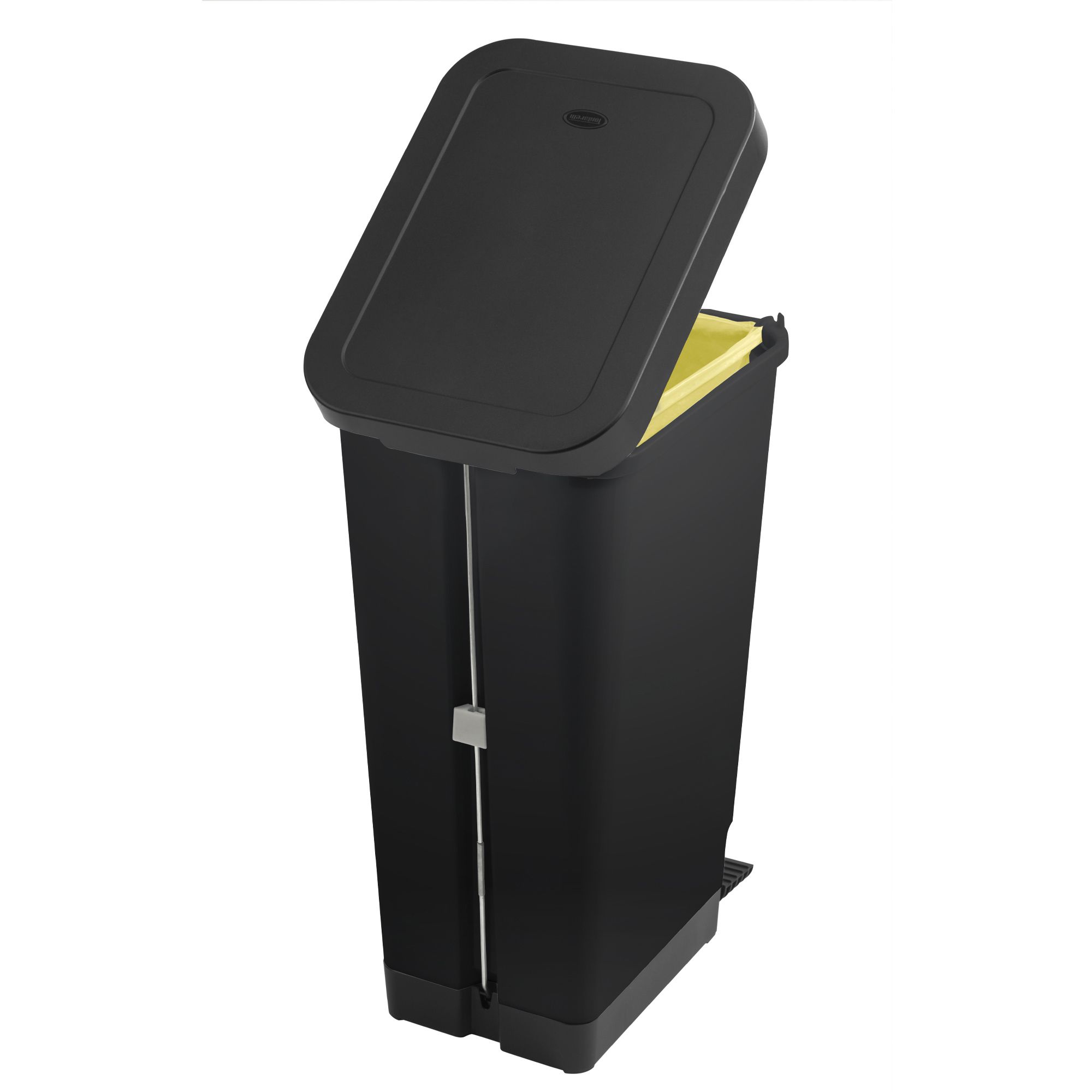 Tontarelli Moda Black Plastic Pedal Bin - 45L