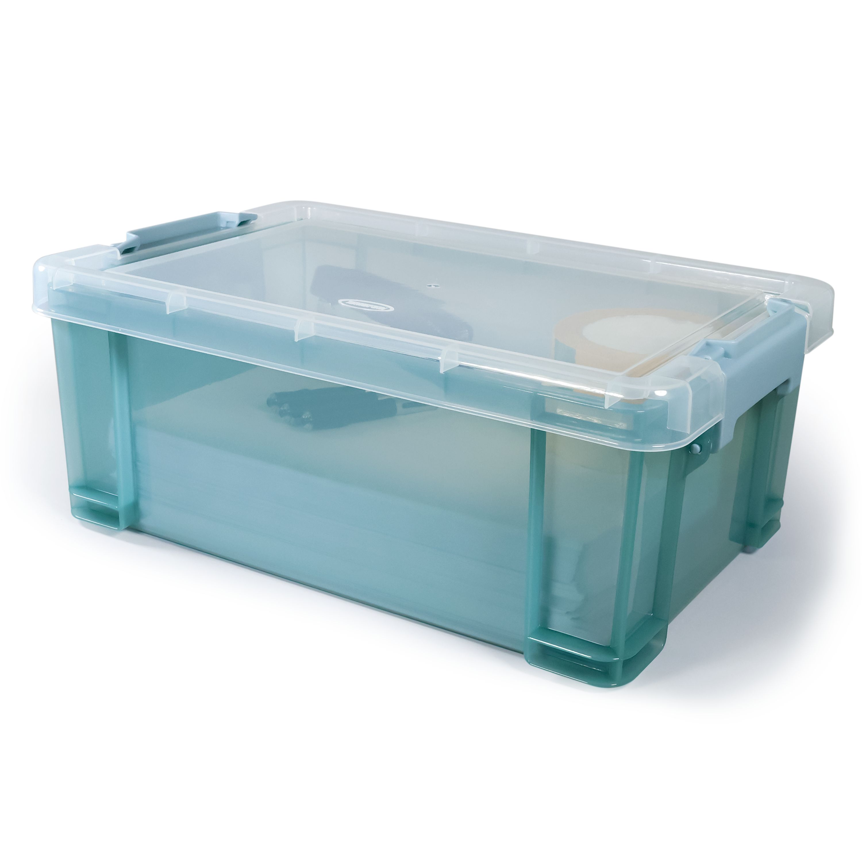 Tontarelli Pro store Heavy duty Blue 9L Small Plastic Stackable Storage box with Lid