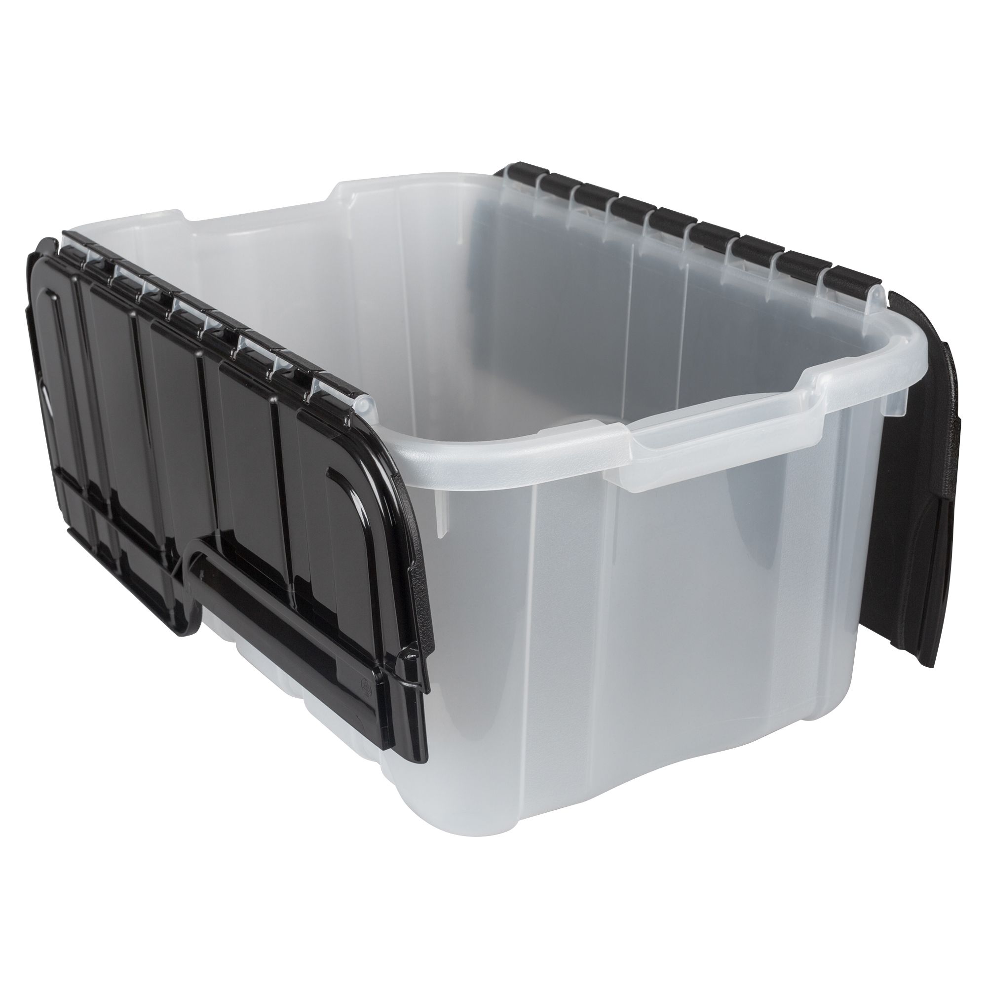 Tontarelli White 14.5L Plastic Stackable Storage box & Integrated