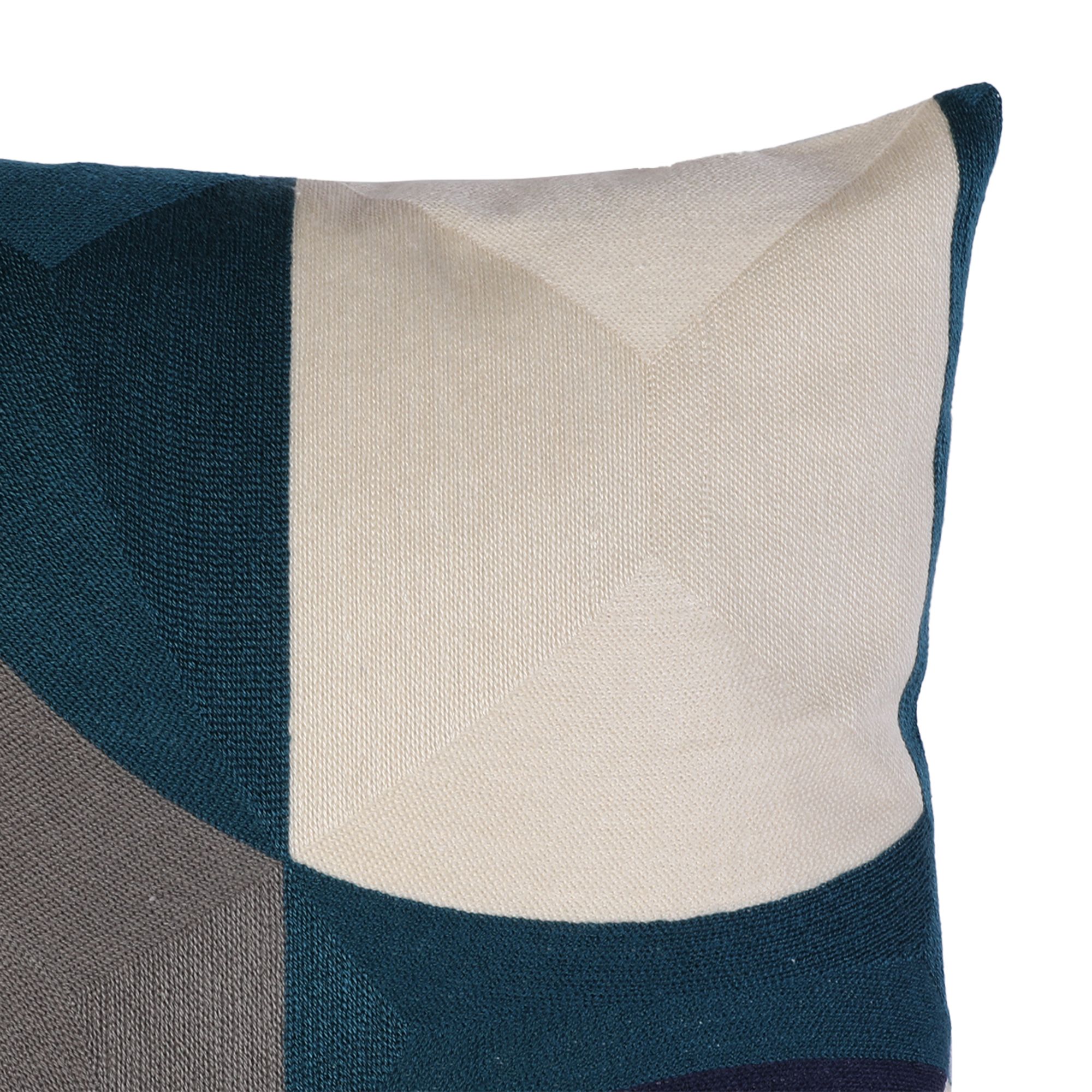 Topaze Blue Geometric Indoor Cushion (L)45cm x (W)45cm