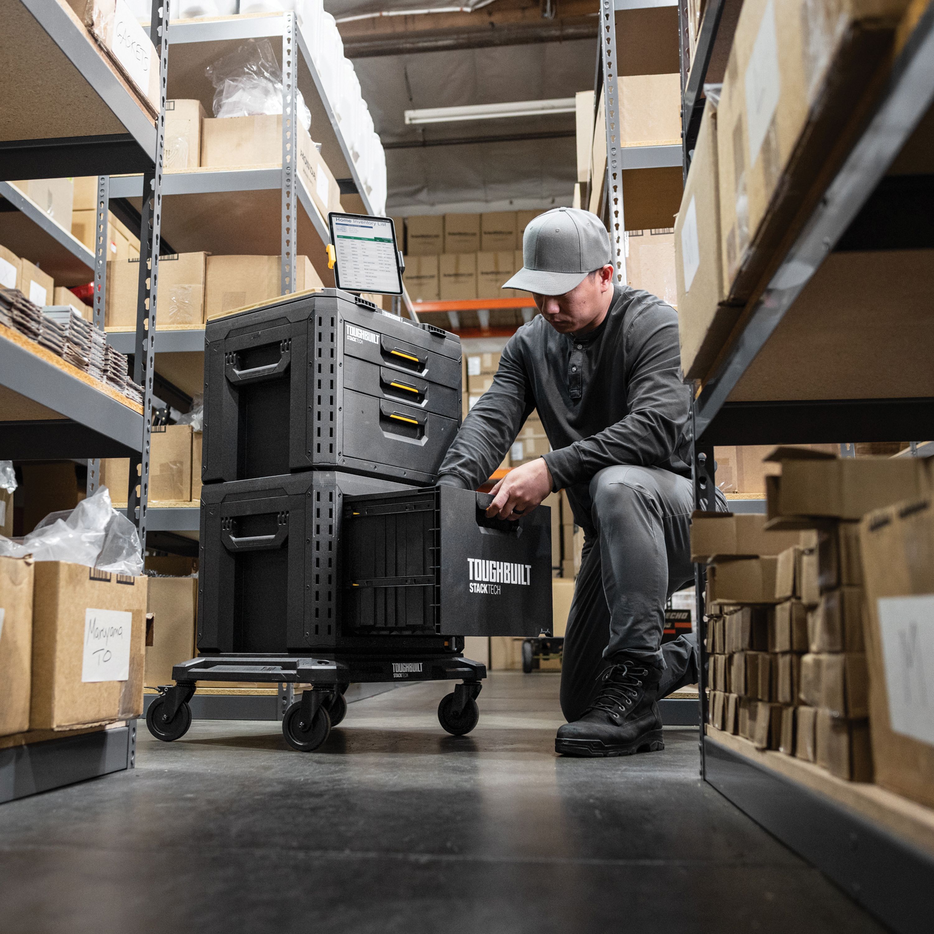 Toughbuilt StackTech Black 16in 1 Drawer system chest