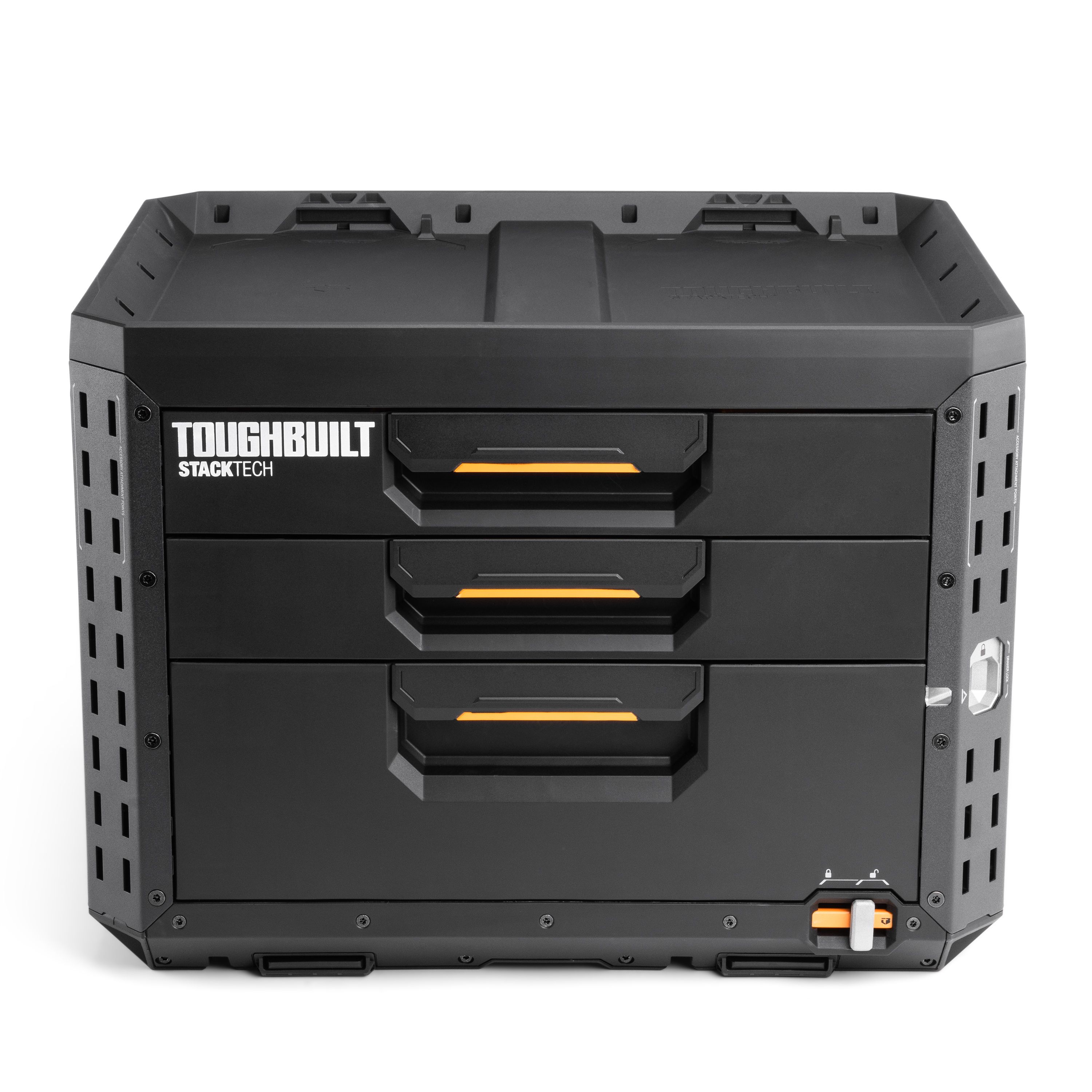 Toughbuilt StackTech Black 16in 3 Drawer system chest