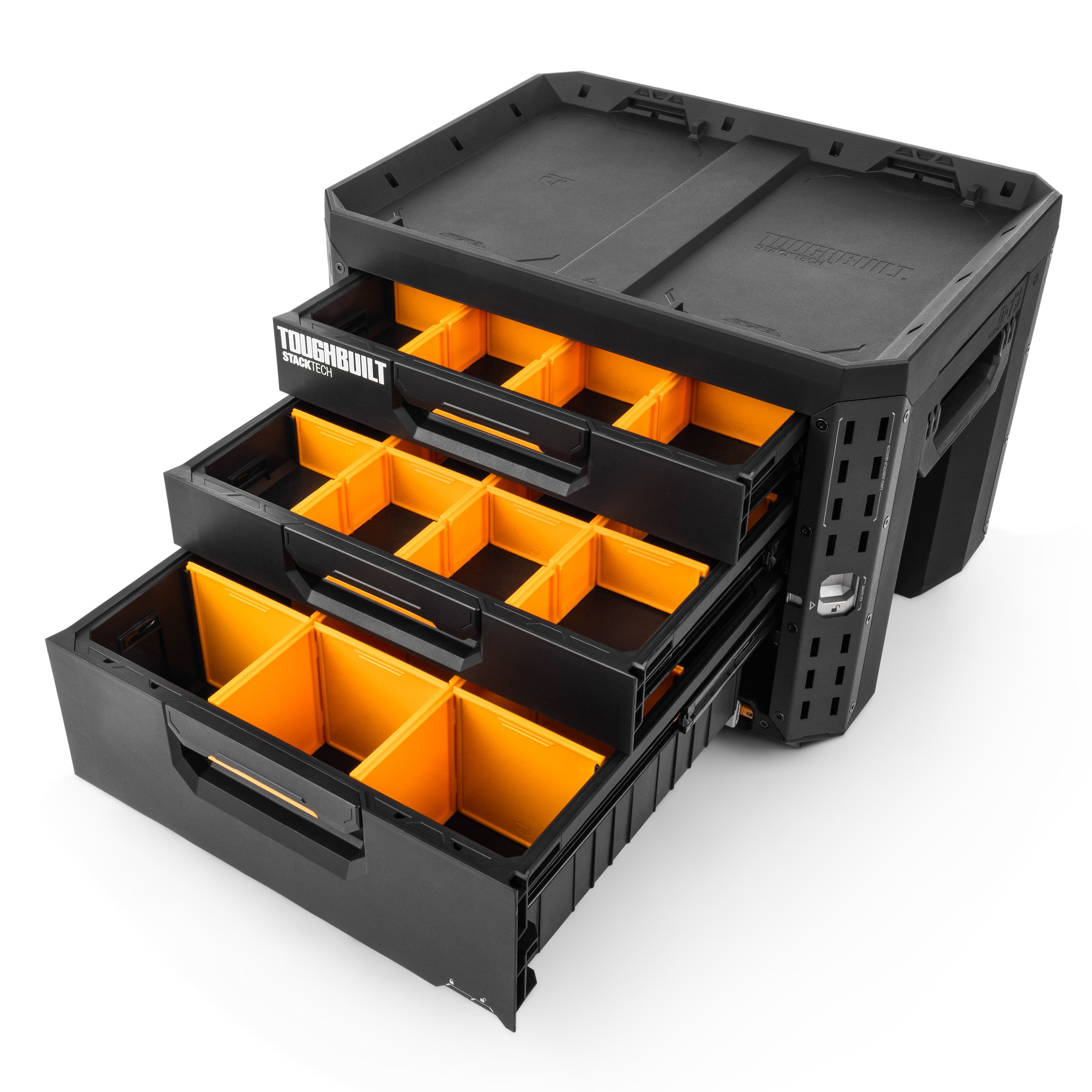 Toughbuilt StackTech Black 16in 3 Drawer system chest