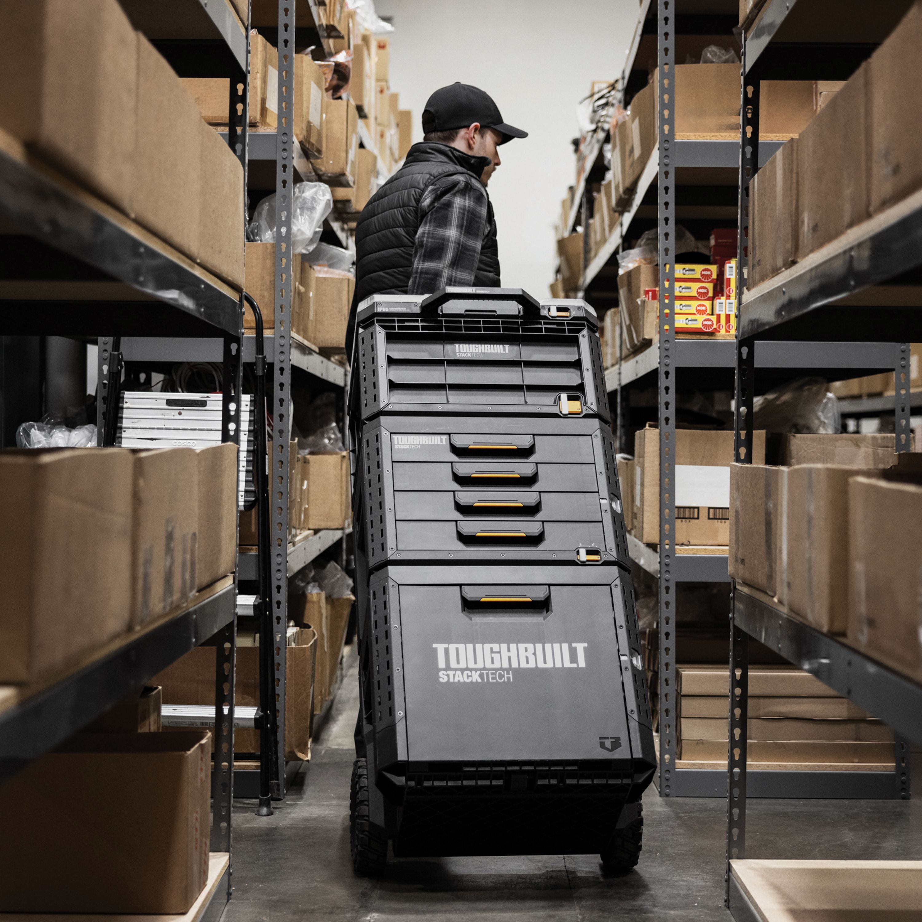 Toughbuilt StackTech Black 16in 4 Drawer system chest