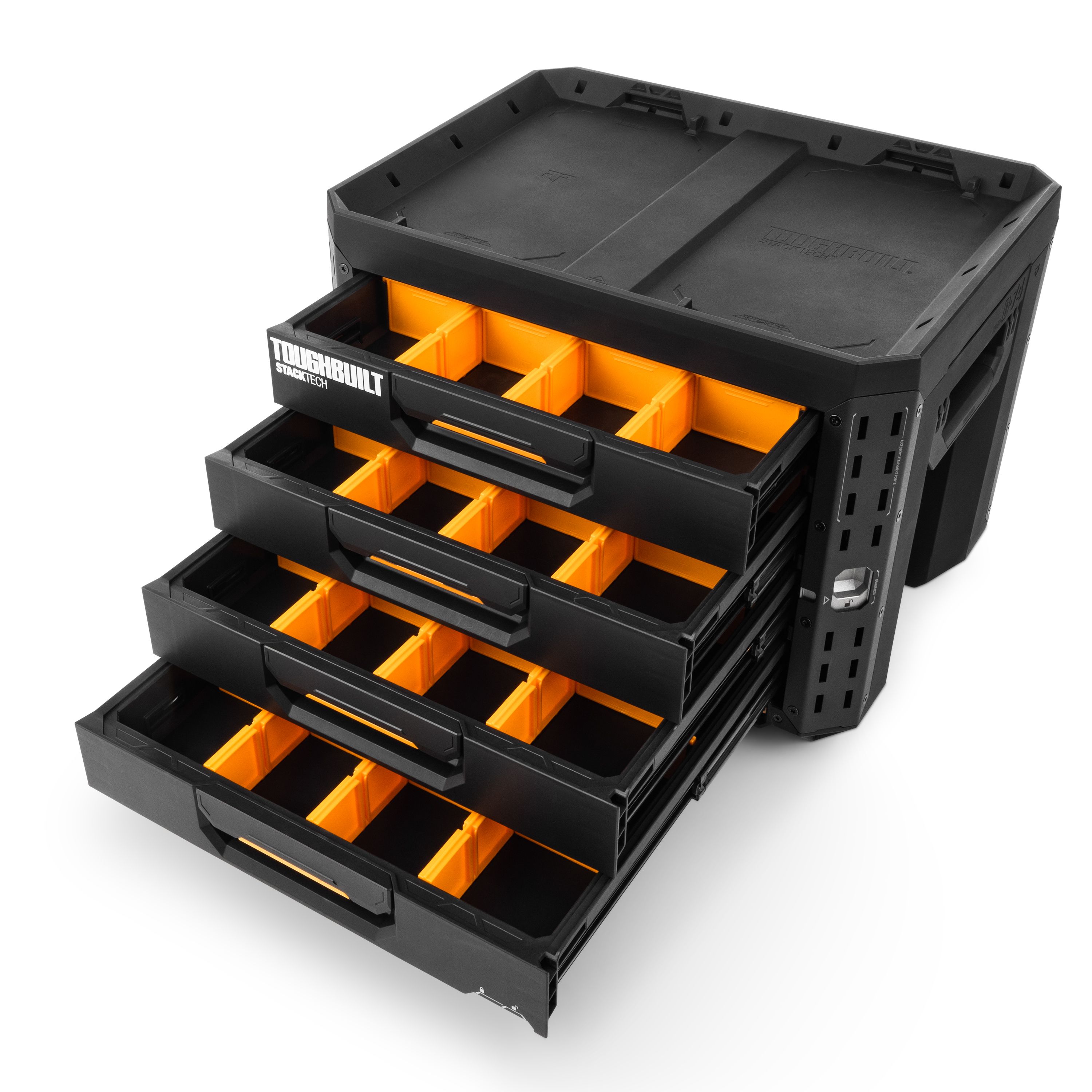Toughbuilt StackTech Black 16in 4 Drawer system chest
