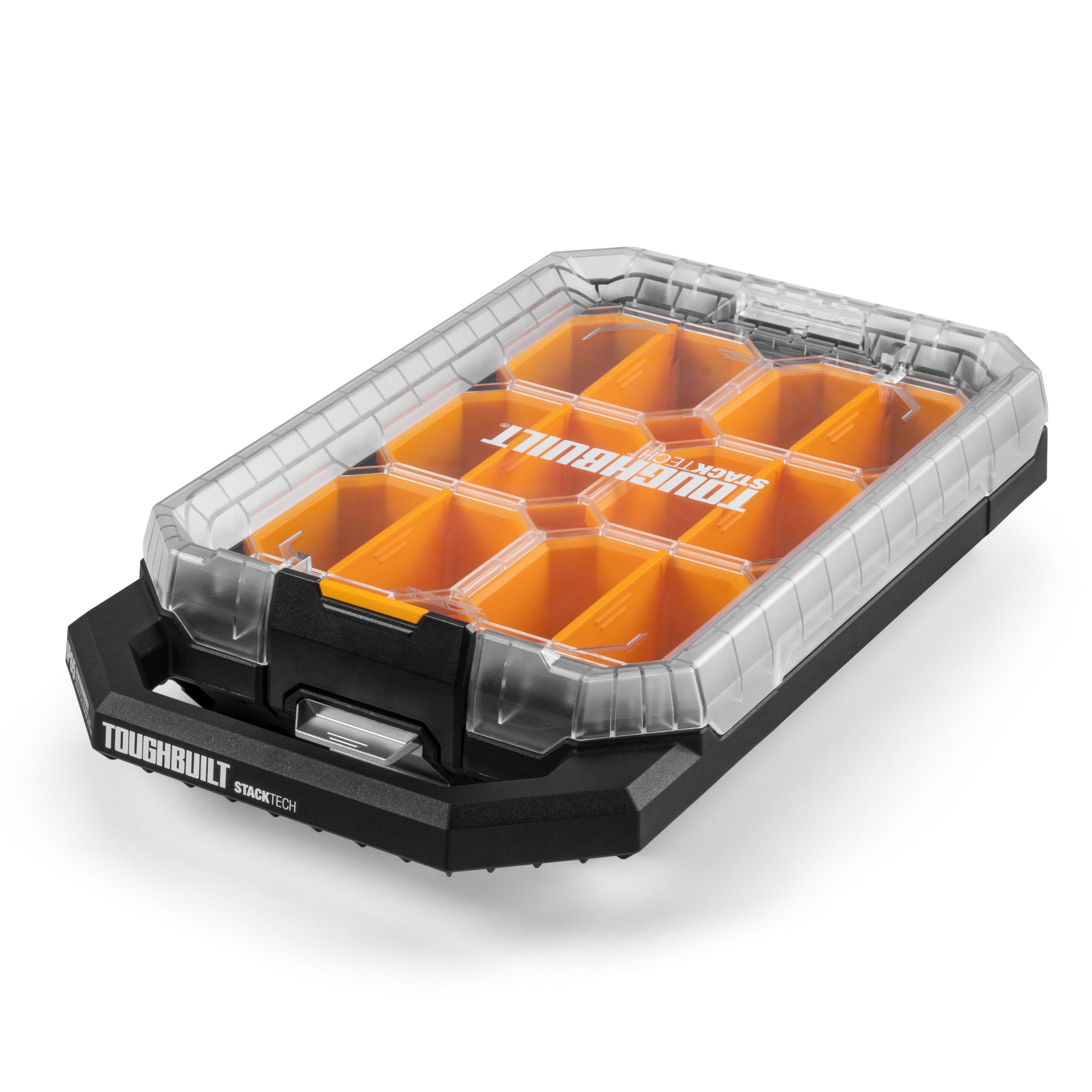 StackTech &amp orange Compact Low profile Organiser 12 compartments