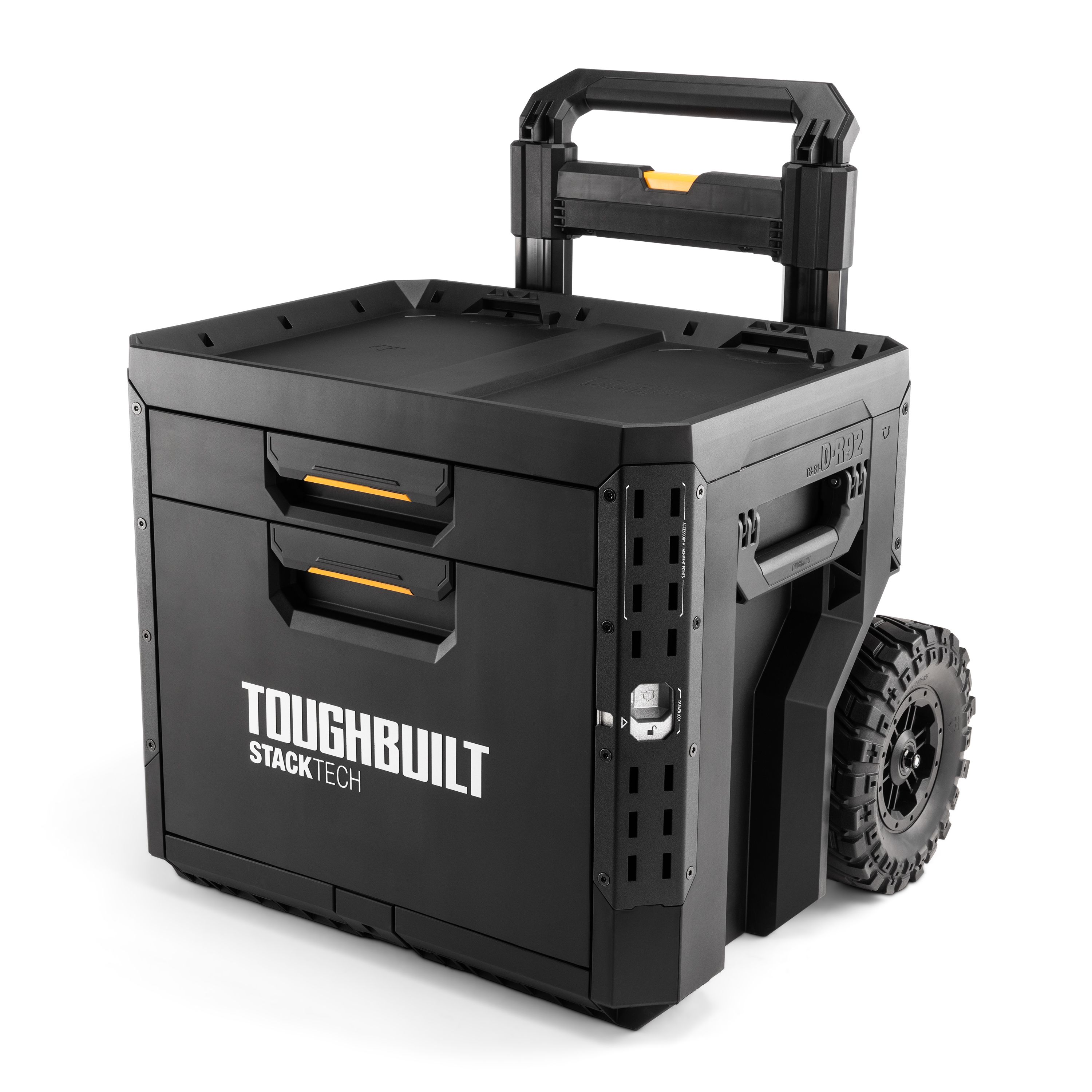 Toughbuilt StackTech Rolling Black 20in 2 Drawer system chest