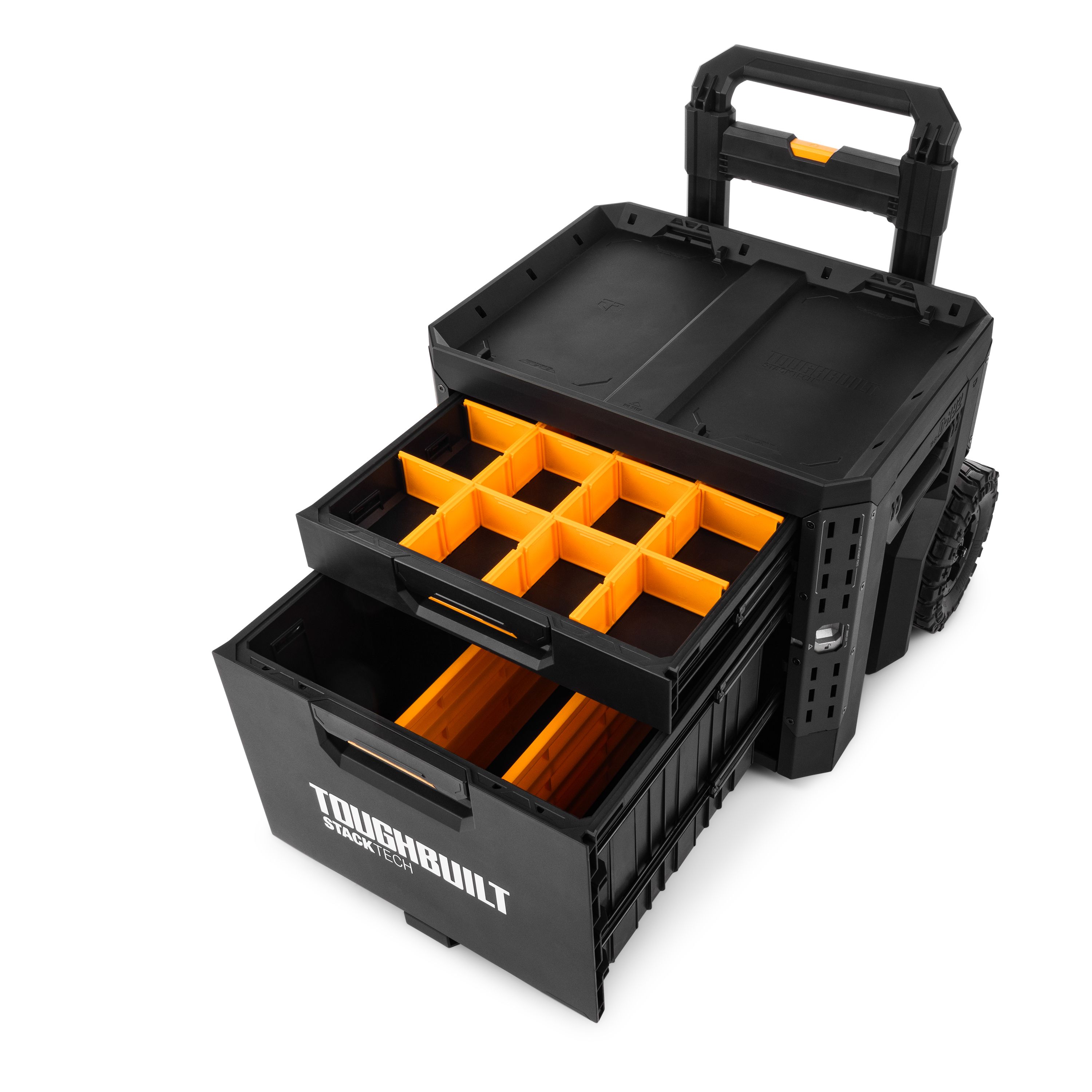 Toughbuilt StackTech Rolling Black 20in 2 Drawer system chest