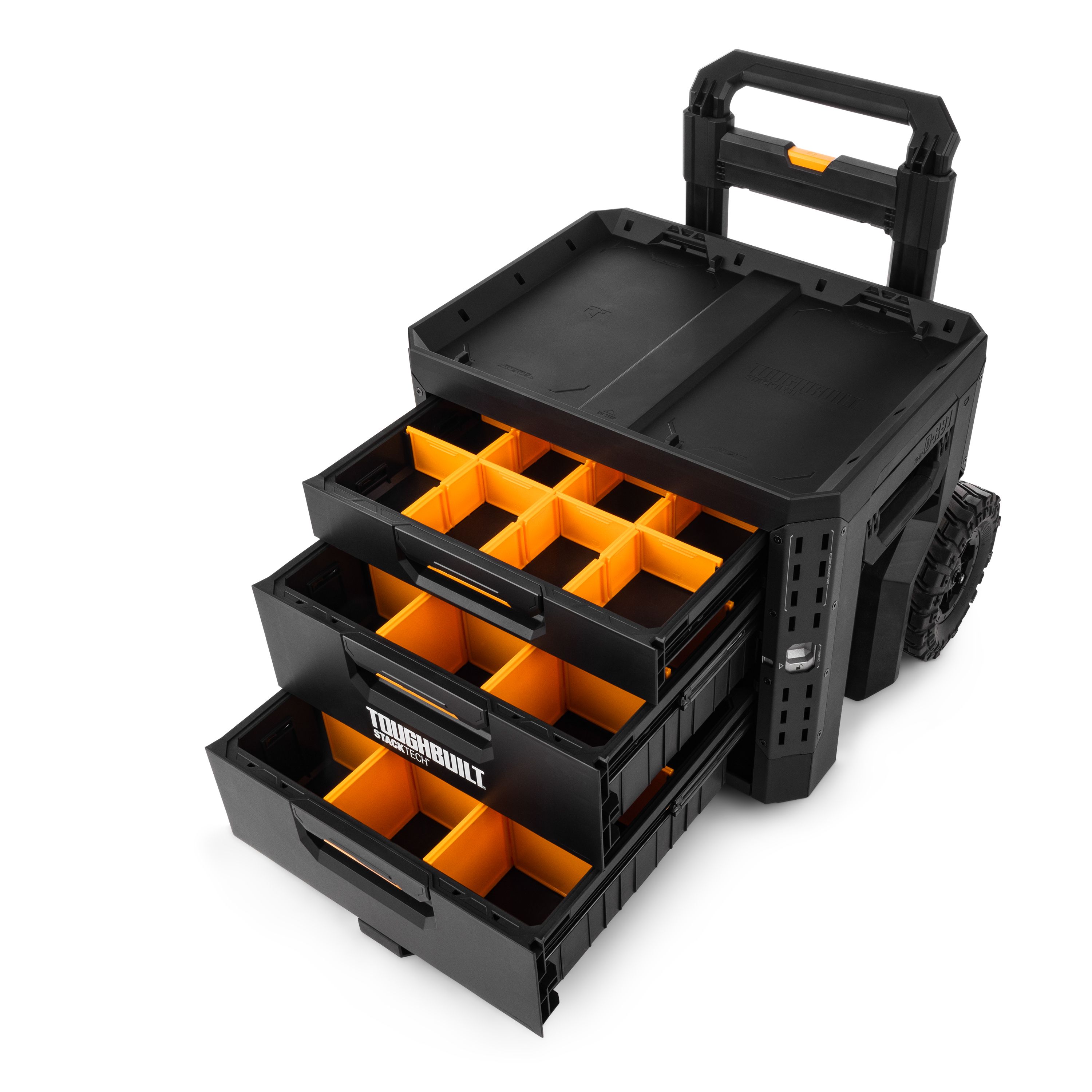 Toughbuilt StackTech Rolling Black 20in 3 Drawer system chest