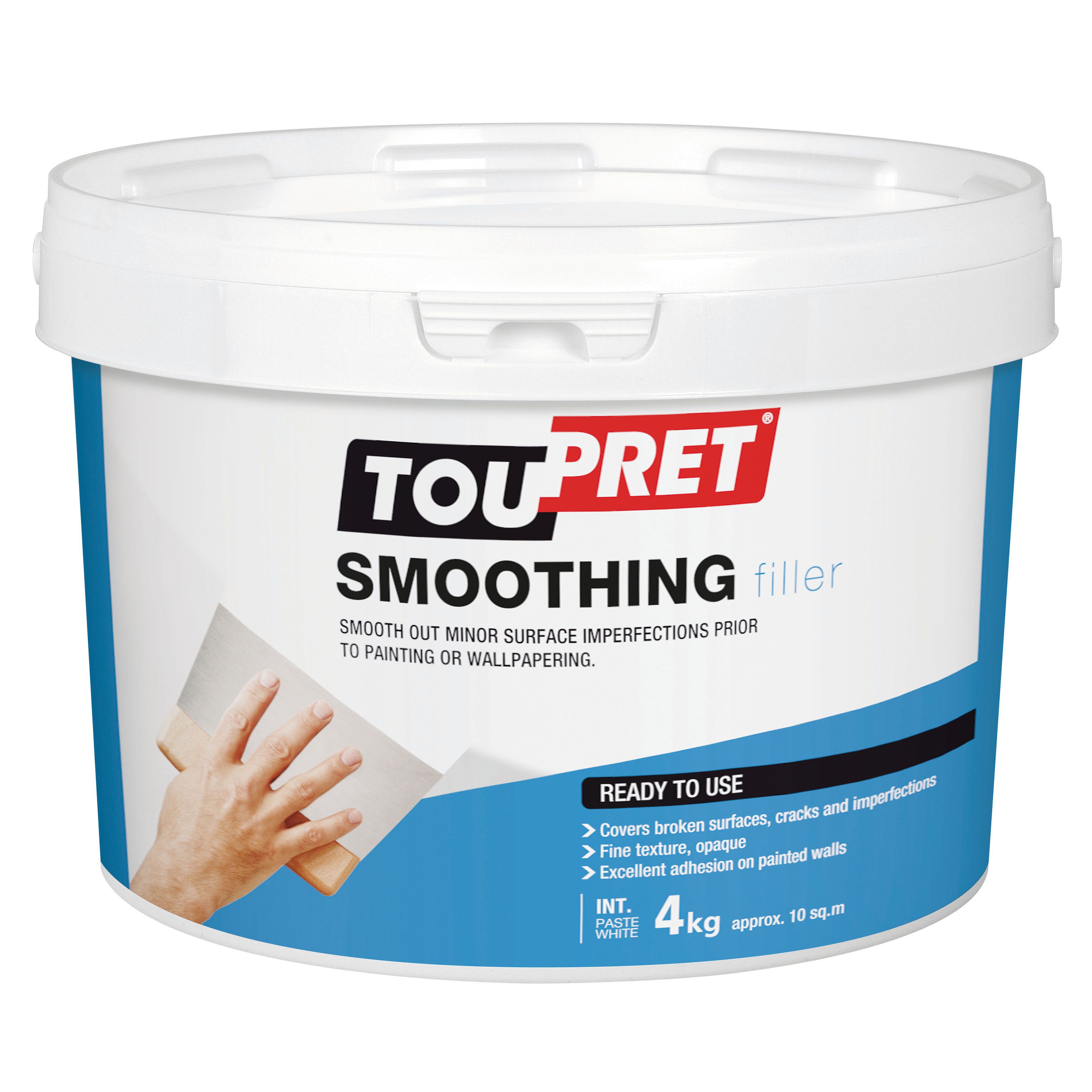 Toupret Fine Finish Ready Mixed Finishing Plaster, 4kg Tub | Tradepoint