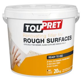 Toupret Rough surface Ready mixed Finishing plaster, 20kg Tub
