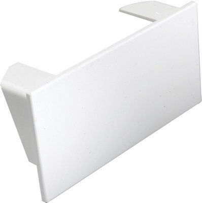 Tower White 100mm Trunking end cap, Pack of 2