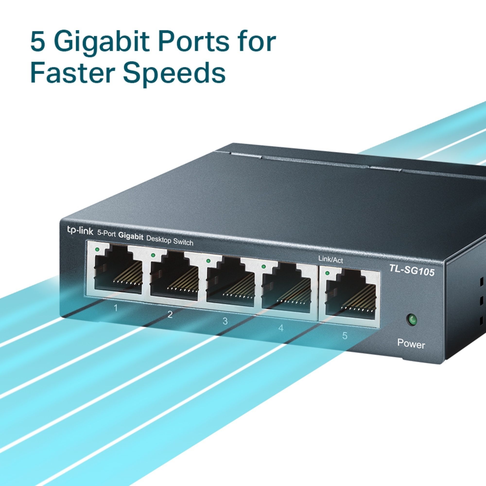 TP Link 5 port Navy Blue Ethernet switch