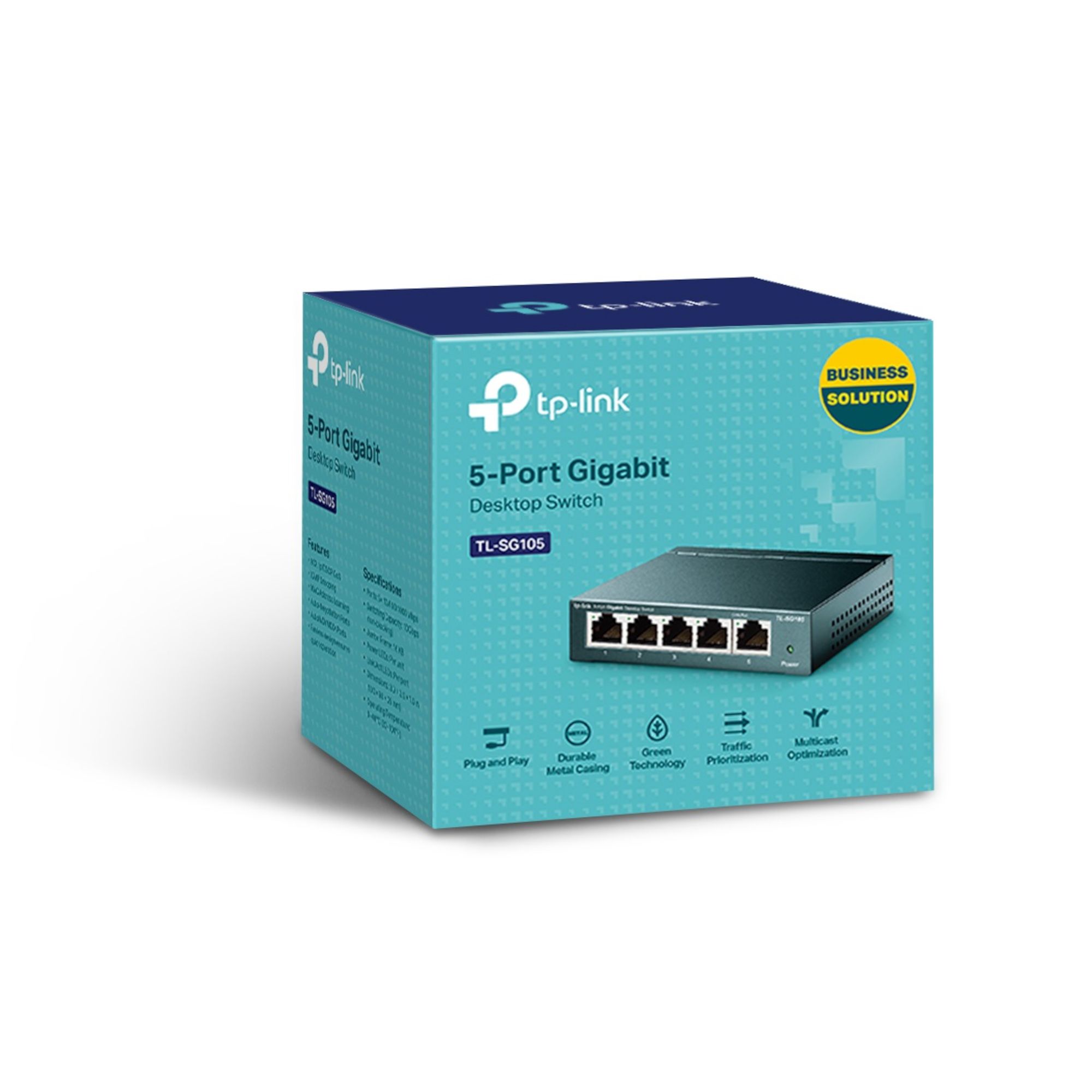 TP Link 5 port Navy Blue Ethernet switch