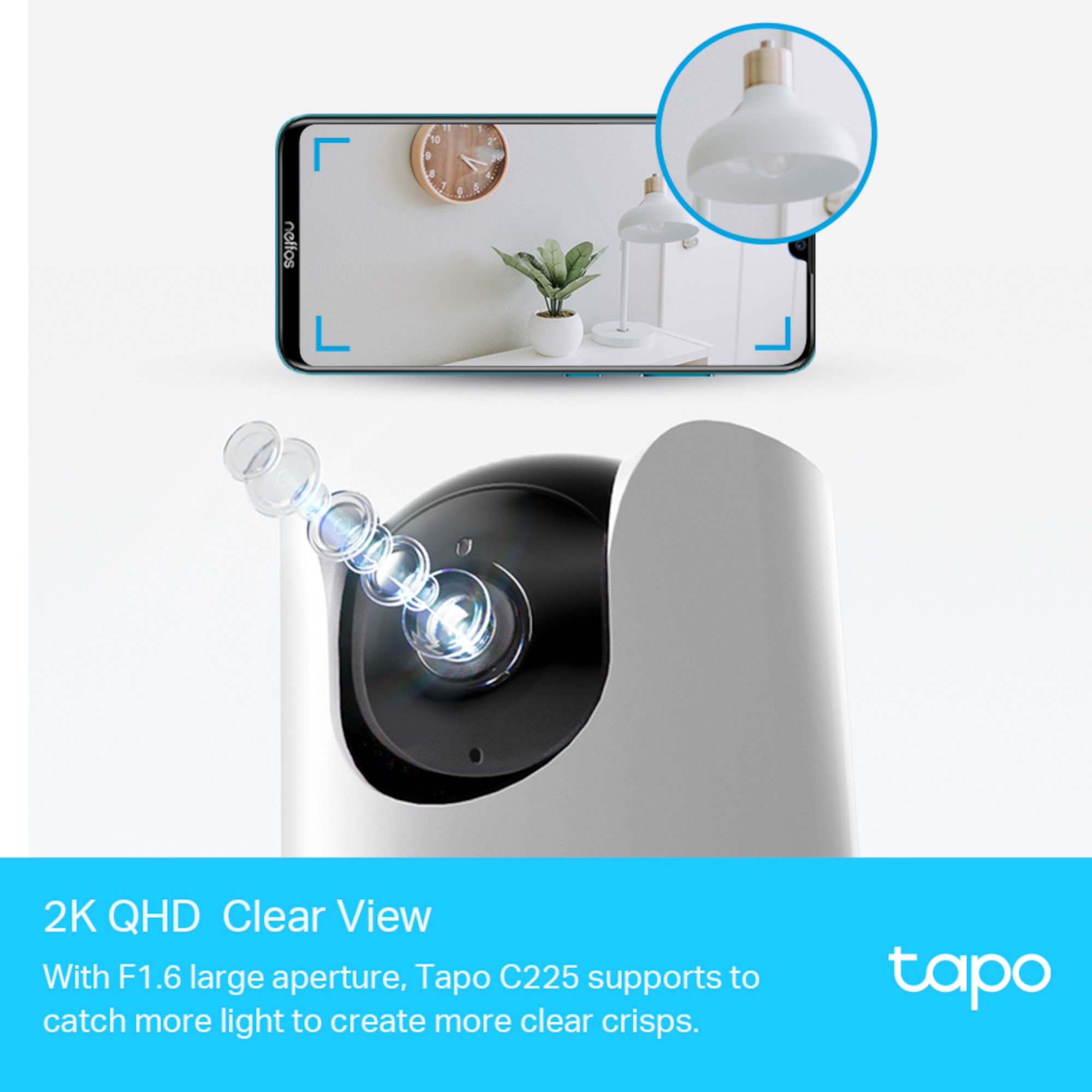 TP-Link Tapo Wireless Indoor Pan & tilt Smart camera - White & black