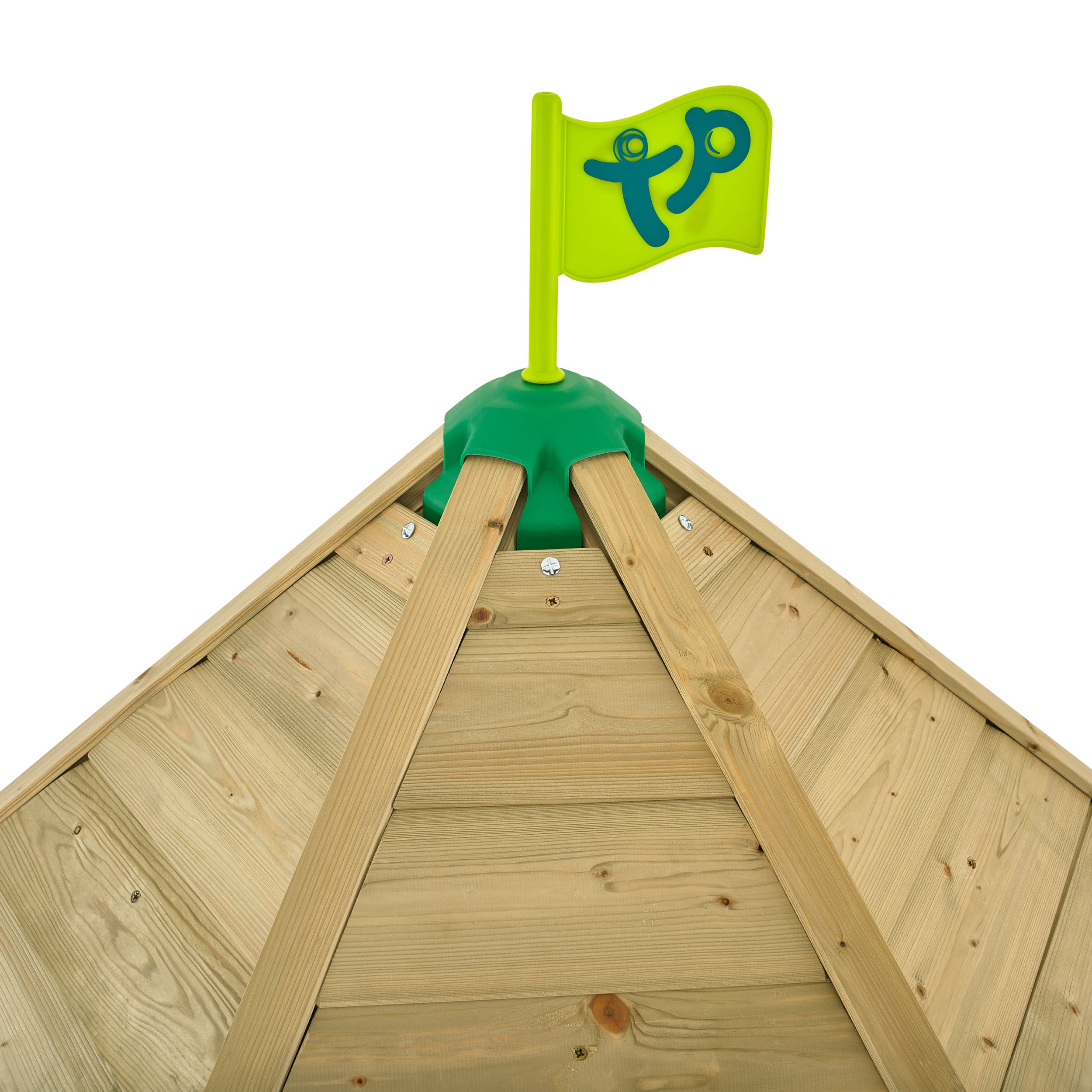TP Toys Castlewood Brown & Green Wood Swing & slide (L) 2680mm x (W) 3340mm