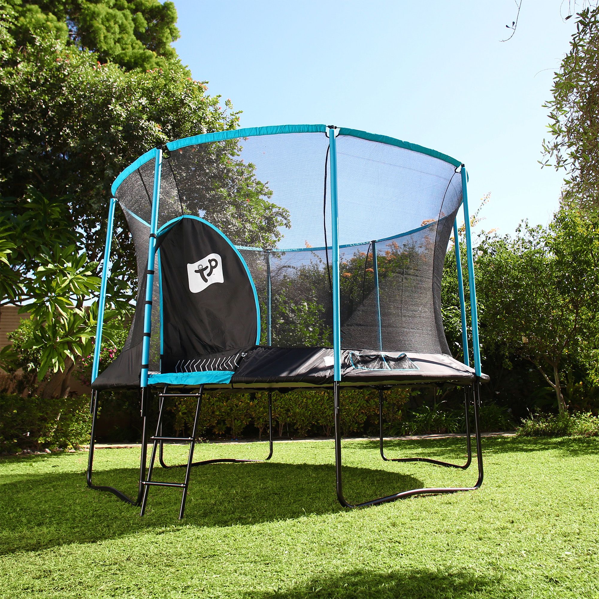 TP Toys Genius Black & Blue 12 ft Trampoline