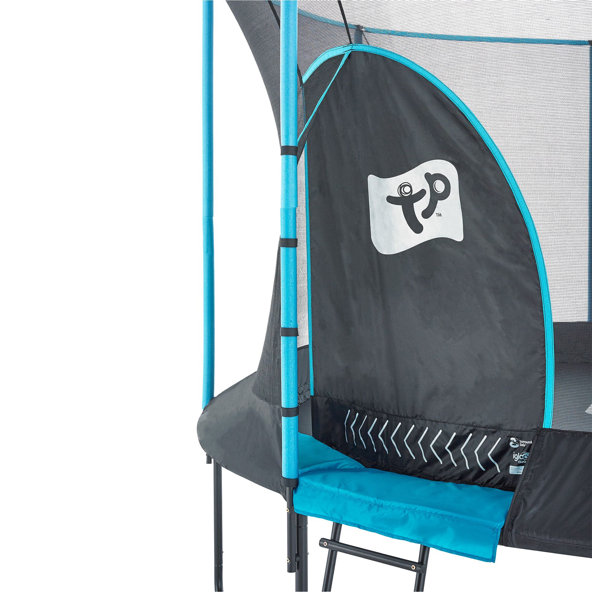 TP Toys Genius Black & Blue 12 ft Trampoline