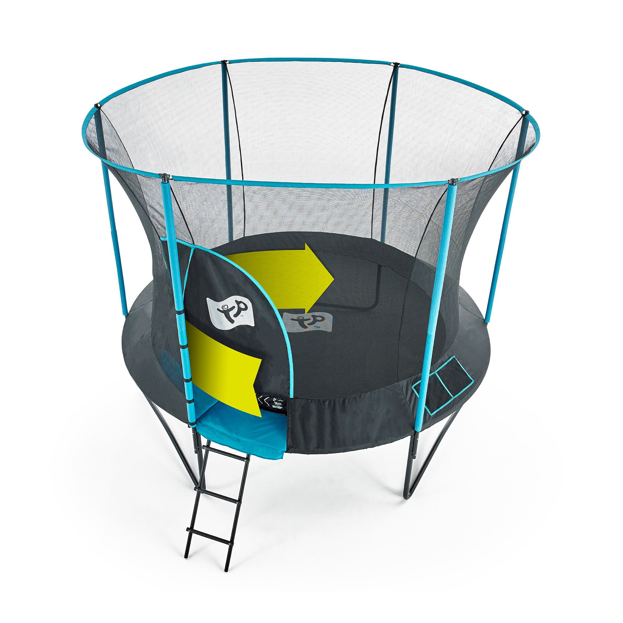 TP Toys Genius Black & Blue 12 ft Trampoline