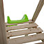 TP Toys Multi double Green & Wood Swing & slide (L) 2760mm x (W) 2810mm