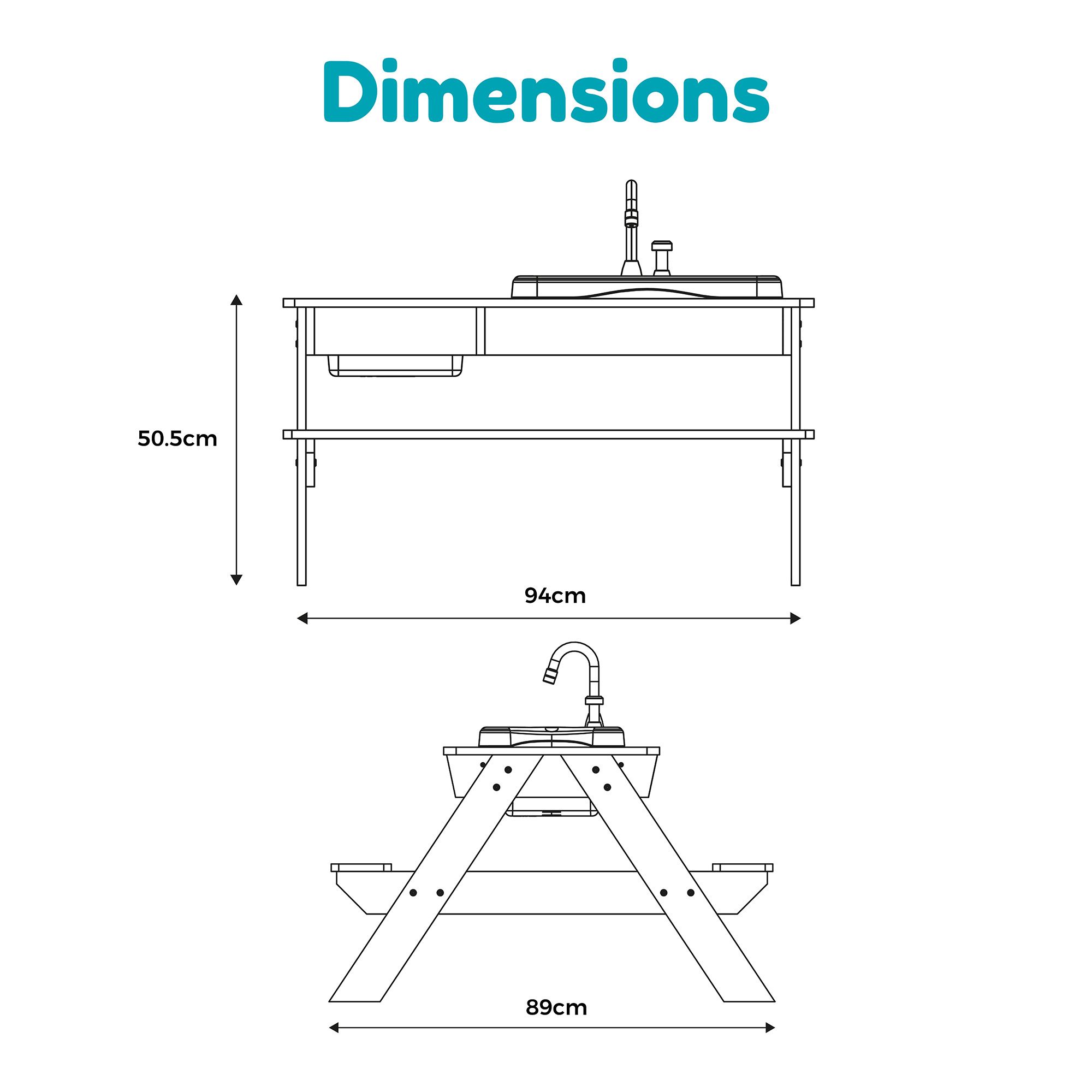 TP Toys Splash & Play Timber Sand & water picnic table