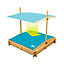 TP Toys Timber Rectangular Sand pit with Canopy