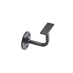 Trademark Polished Black Metal Handrail bracket (L)78mm (H)72mm, Pack of 5