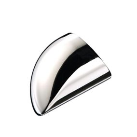 Trademark Round Polished Chrome effect Metal End cap (L)84mm (W)59mm